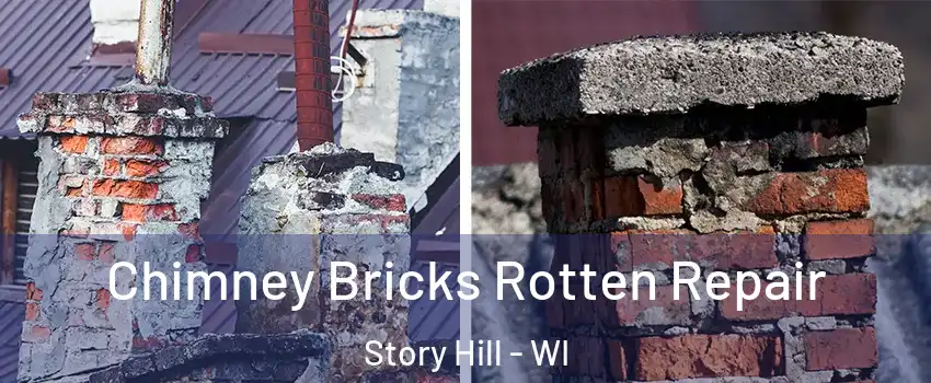 Chimney Bricks Rotten Repair Story Hill - WI