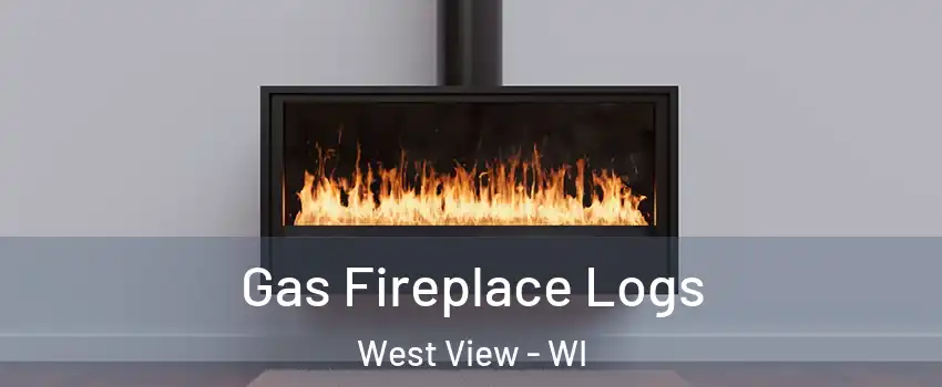 Gas Fireplace Logs West View - WI