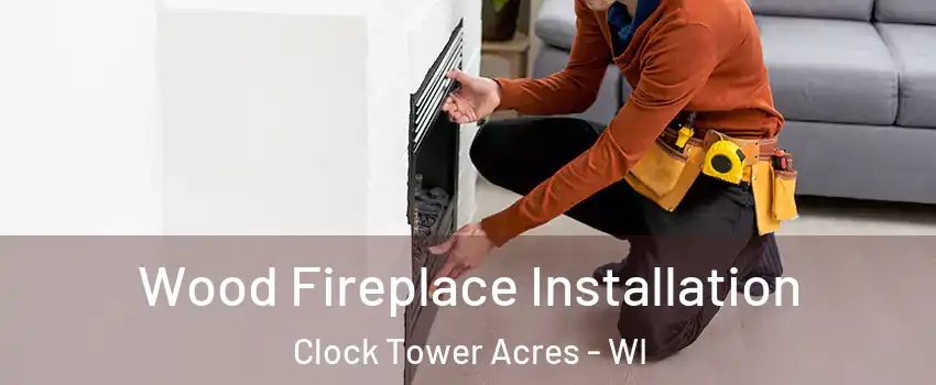 Wood Fireplace Installation Clock Tower Acres - WI